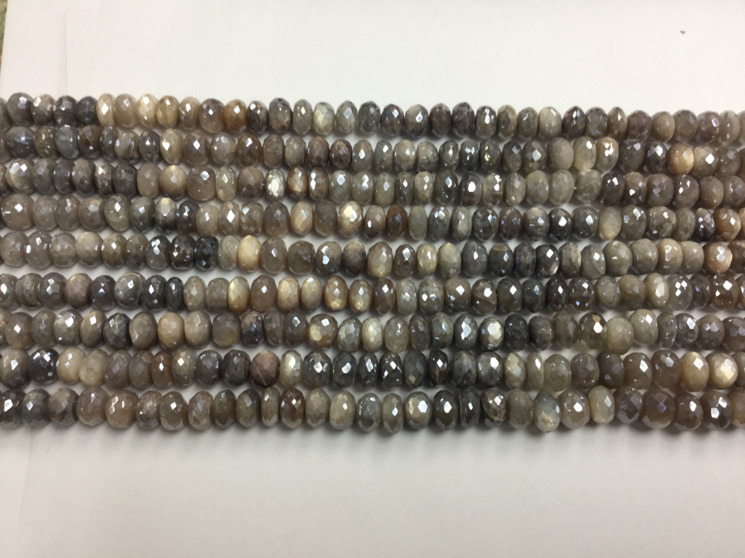 Coated Multi Moonstone Rondelles Faceted