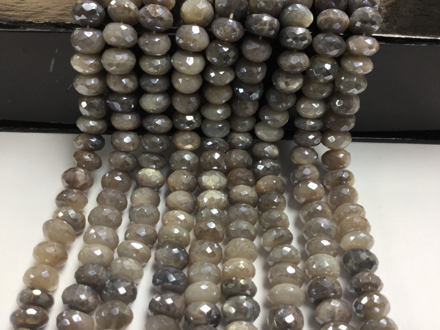 Coated Multi Moonstone Rondelles Faceted
