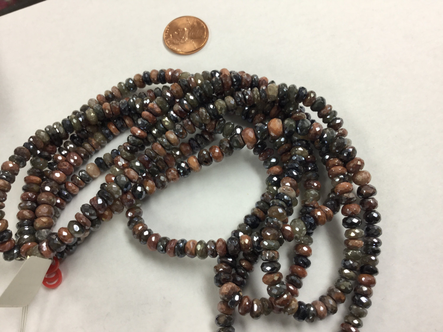 Coated Silicatite Rondelles Faceted