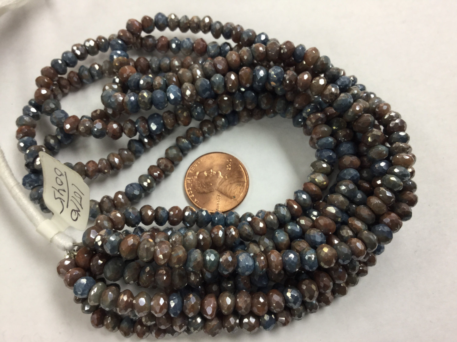 Coated Silicatite Rondelles Faceted