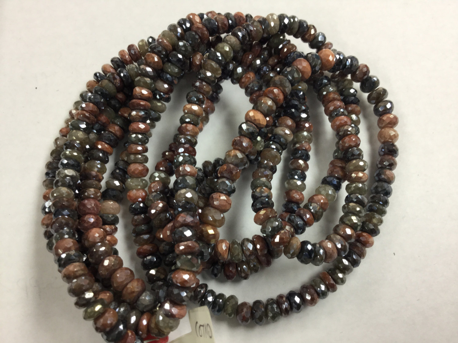 Coated Silicatite Rondelles Faceted