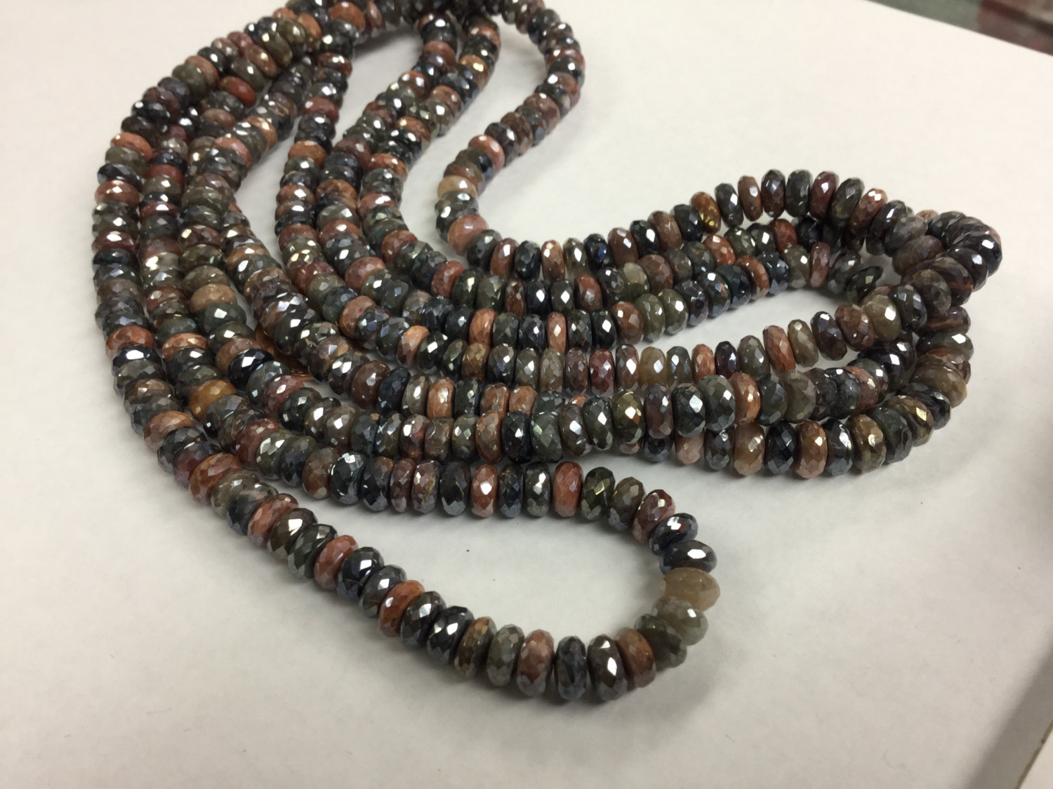 Coated Silicatite Rondelles Faceted