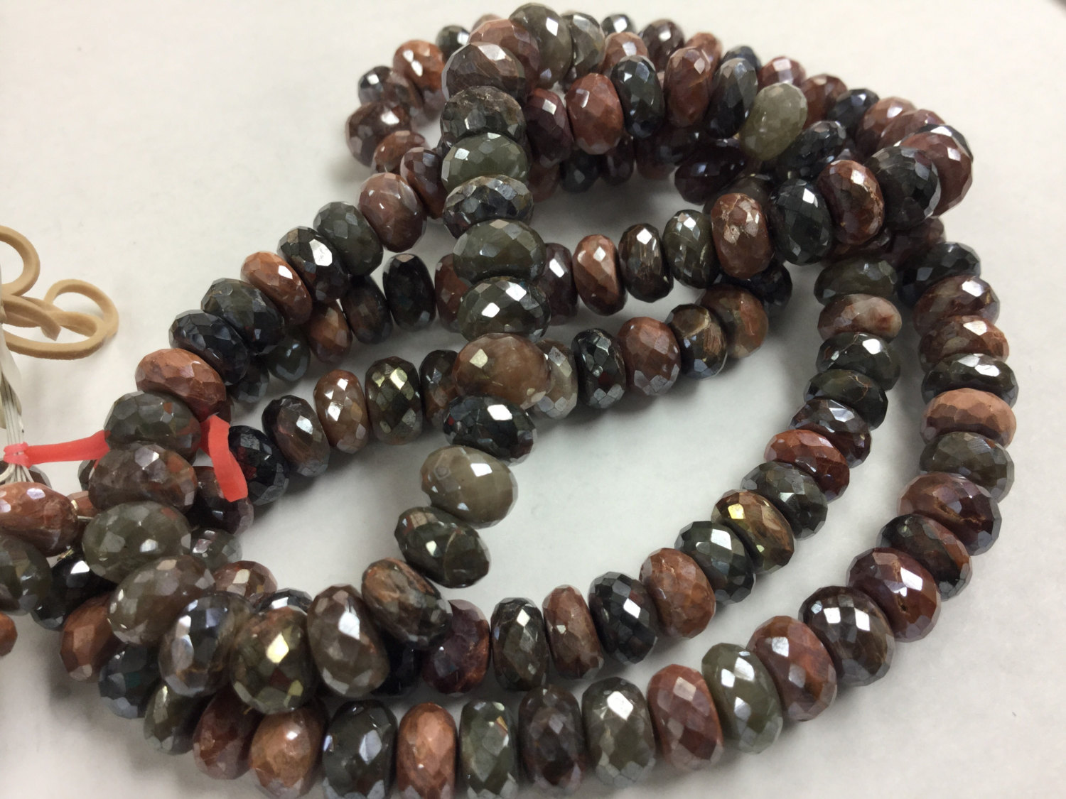 Coated Silicatite Rondelles Faceted