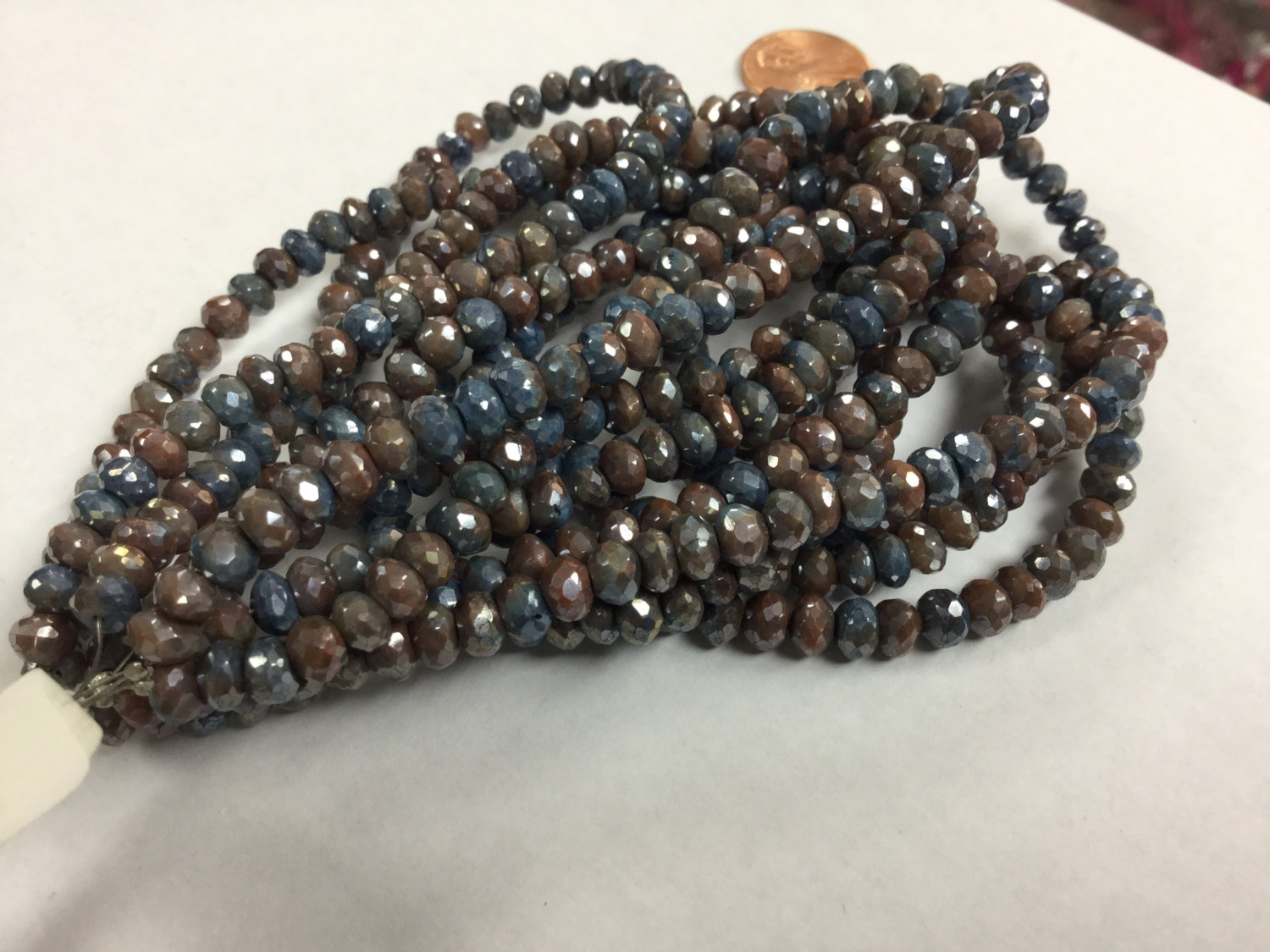 Coated Silicatite Rondelles Faceted