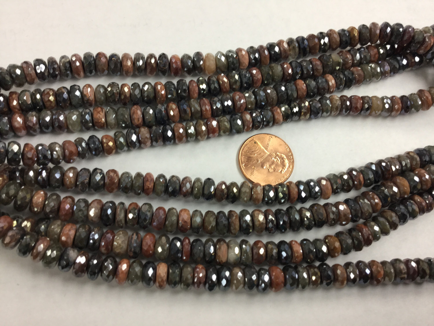 Coated Silicatite Rondelles Faceted