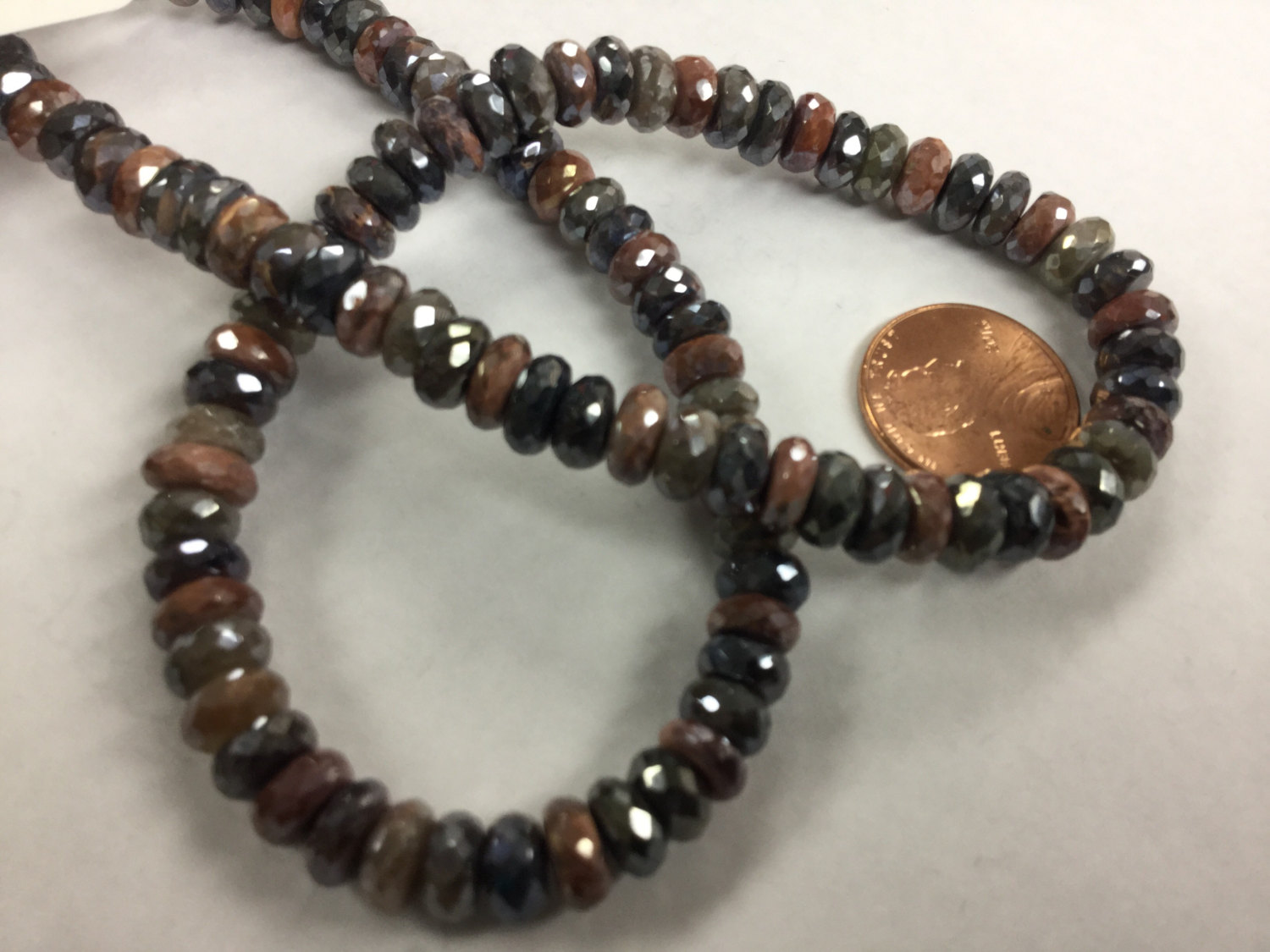 Coated Silicatite Rondelles Faceted