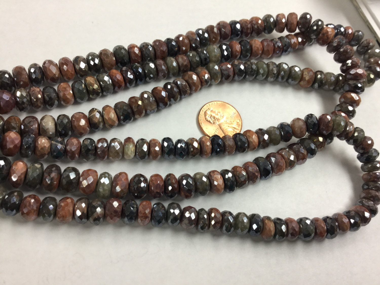 Coated Silicatite Rondelles Faceted