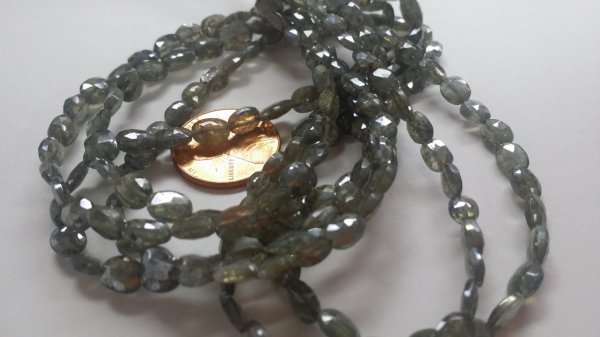 Grey Coated Silverite Ovals