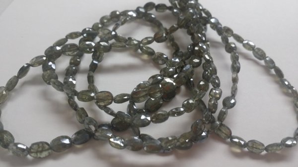 Grey Coated Silverite Ovals