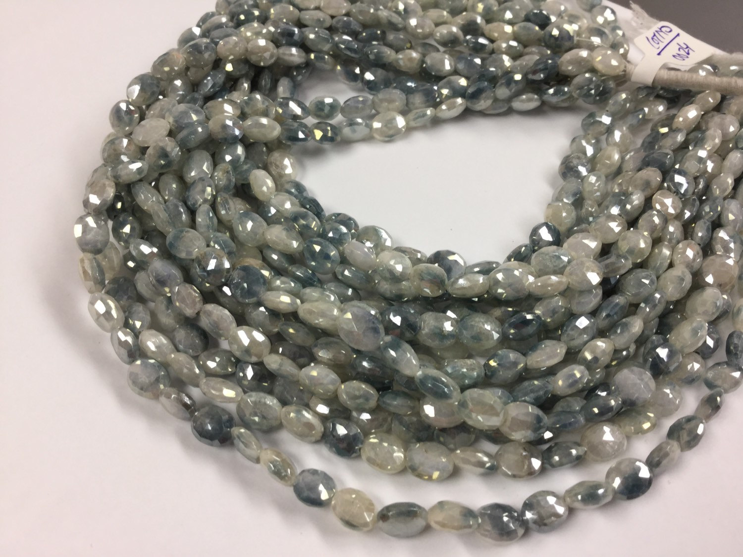 Coated Silverite Ovals Faceted