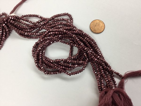 Crimson Mystic Pyrite Rondelle