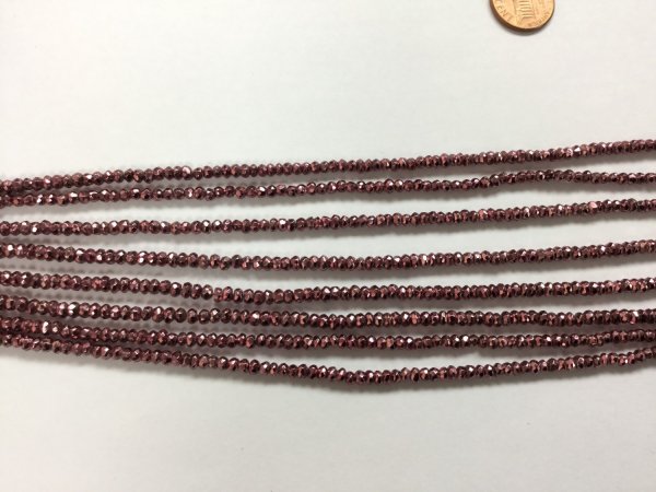 Crimson Mystic Pyrite Rondelle