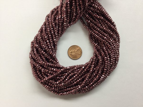 Crimson Mystic Pyrite Rondelle