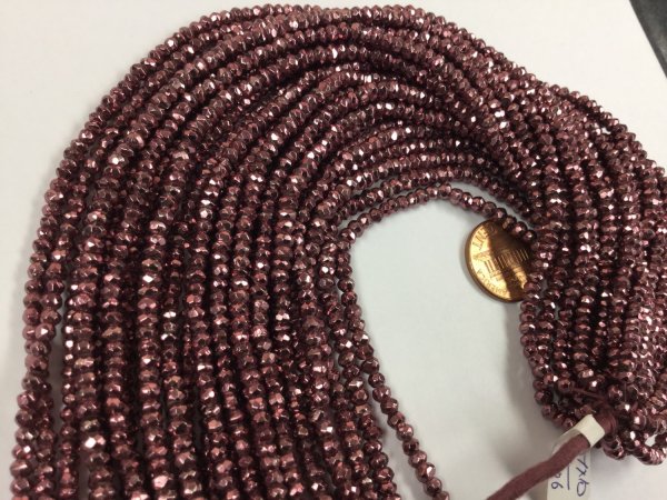 Crimson Mystic Pyrite Rondelle