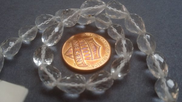 Crystal Hydro Quartz Straight Drill Drops Faceted