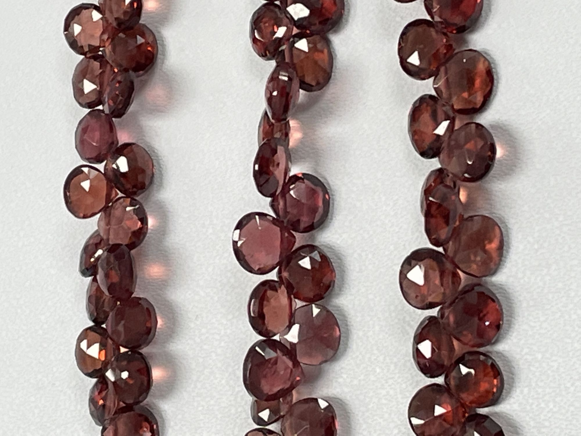 Red Garnet Heart Faceted