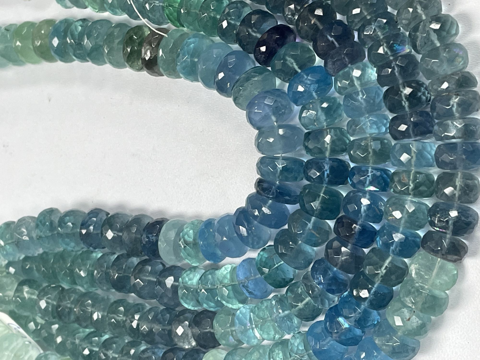 Fluorite Rondelles Faceted