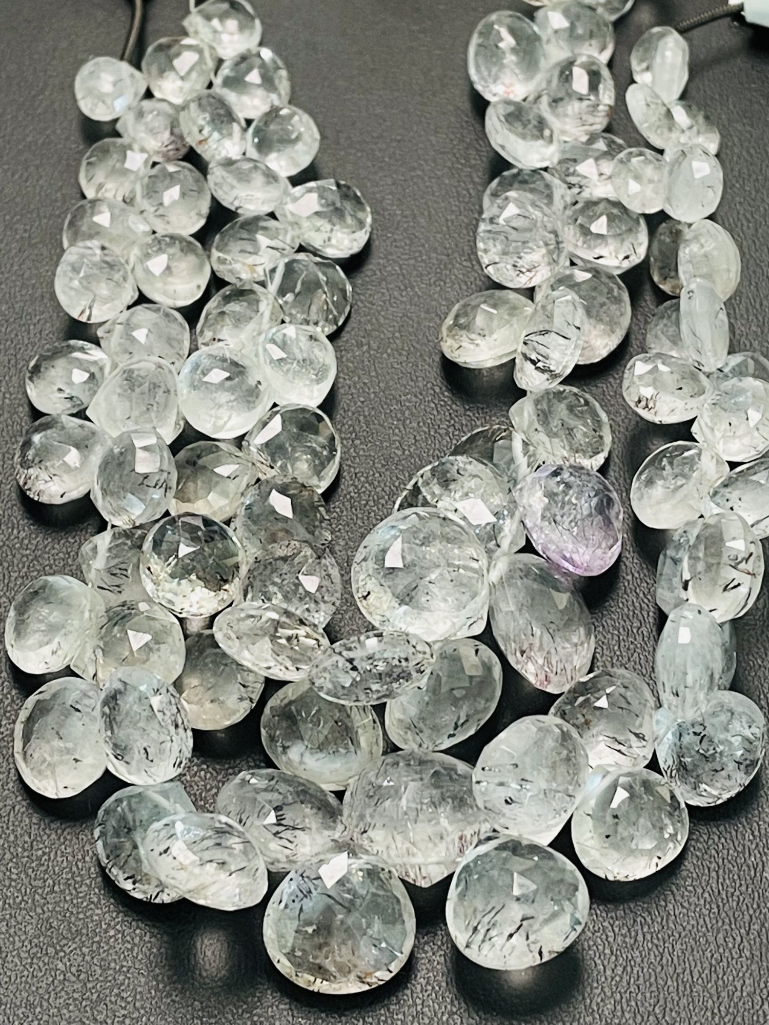 Moss Amethyst Heart Faceted