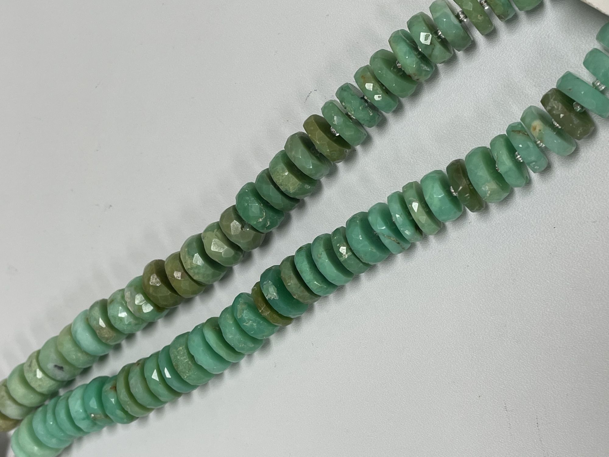 Chrysoprase Rondelle Faceted