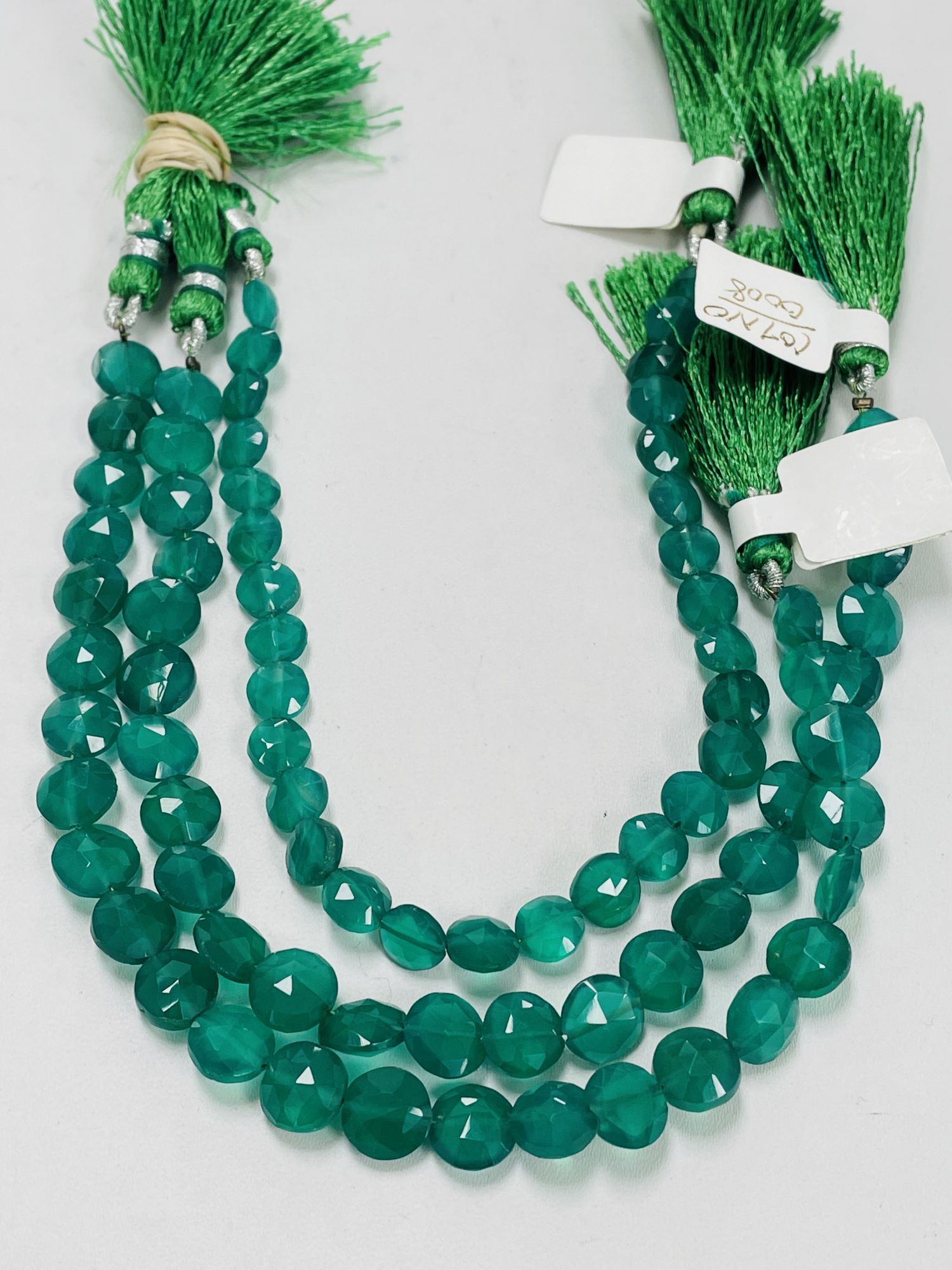 Green Onyx Coin Faceted