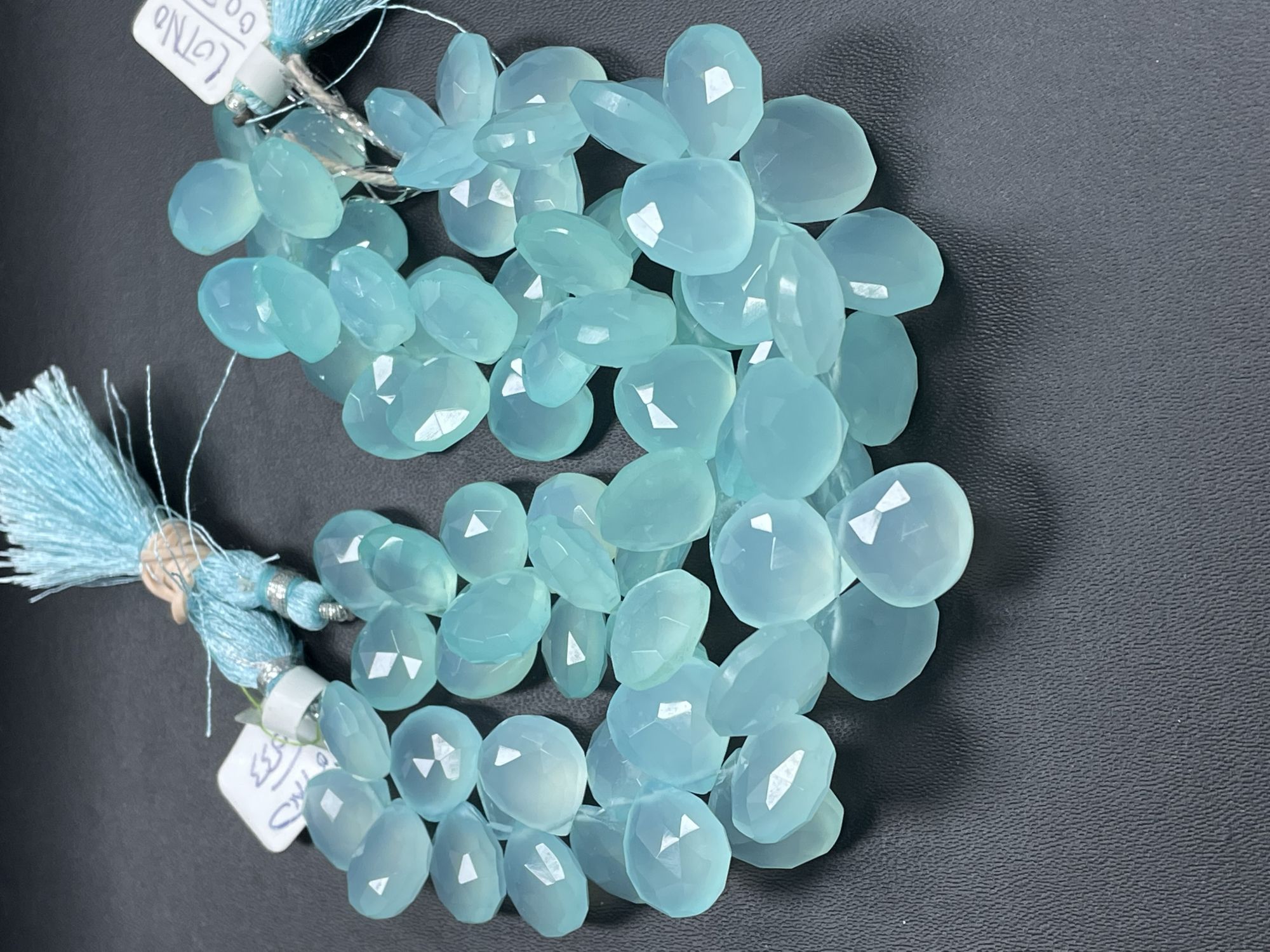 Aqua Chalcedony Heart Faceted