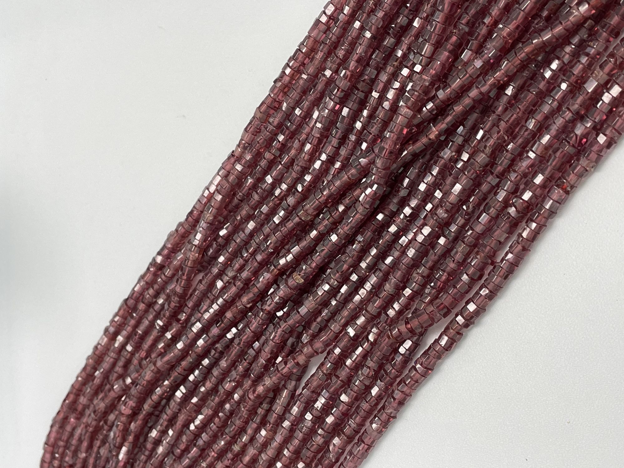 Red Garnet Heishi Faceted