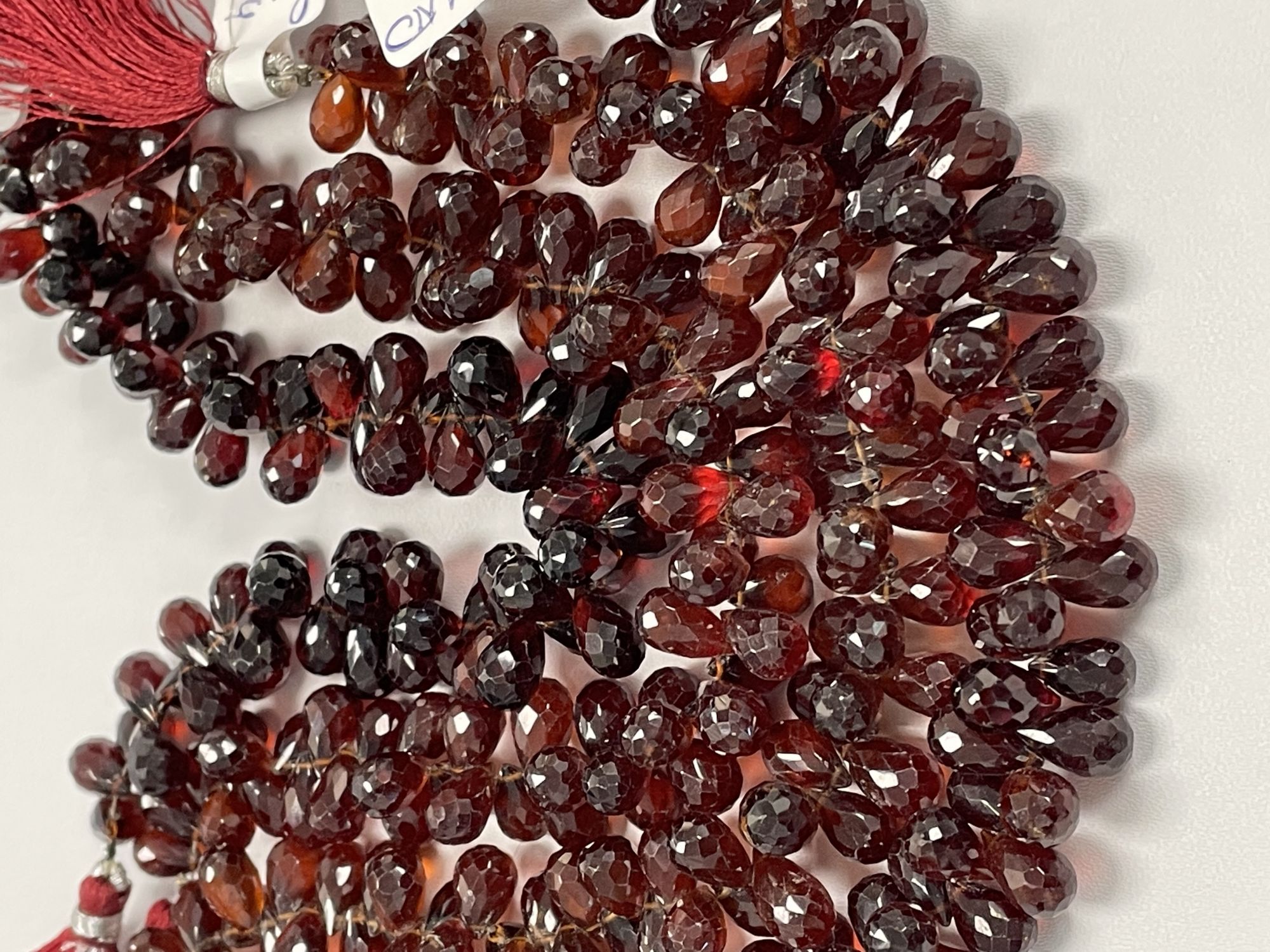 Hessonite Garnet Drop Faceted