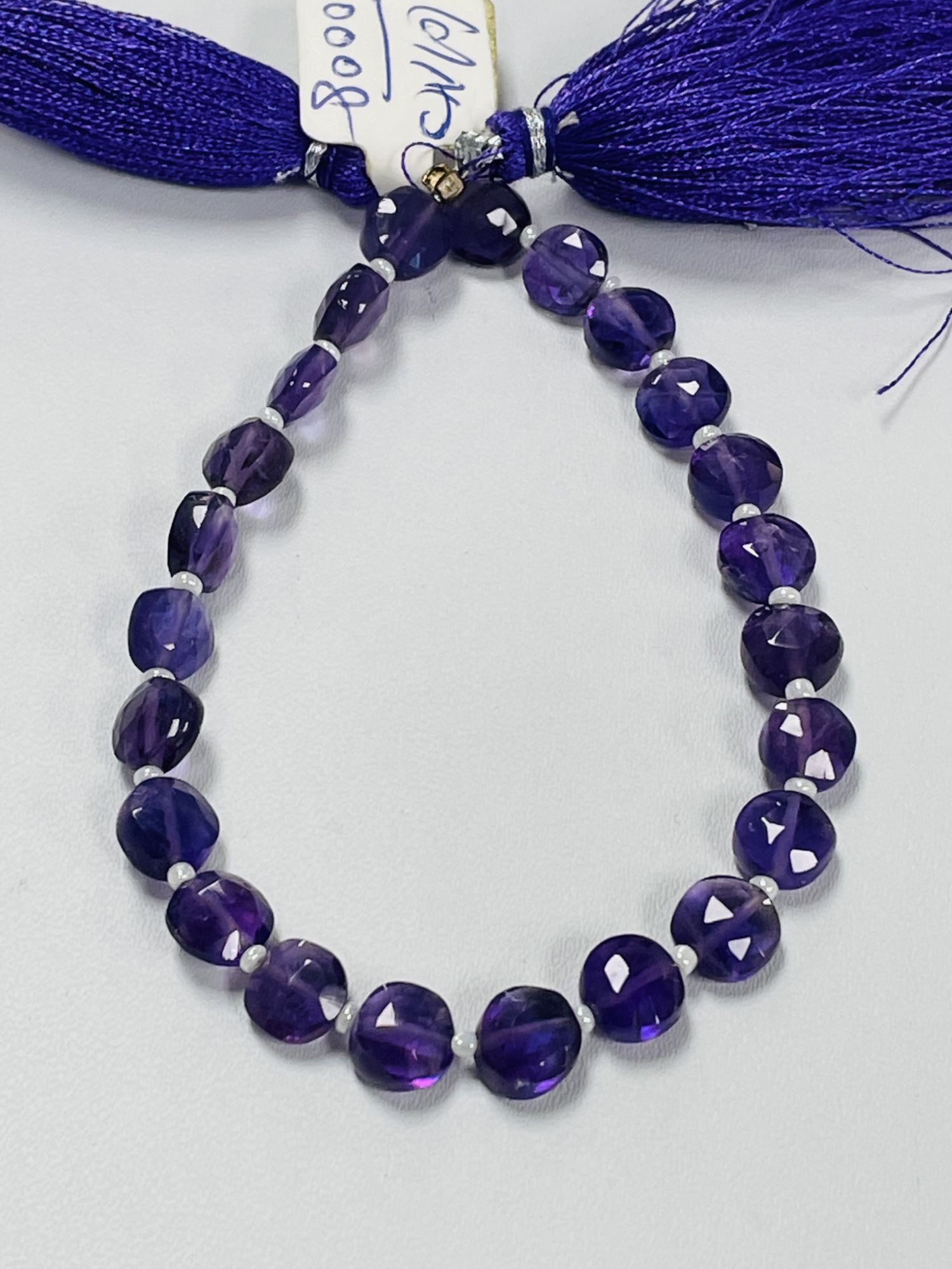 Purple Amethyst Coin Faceted