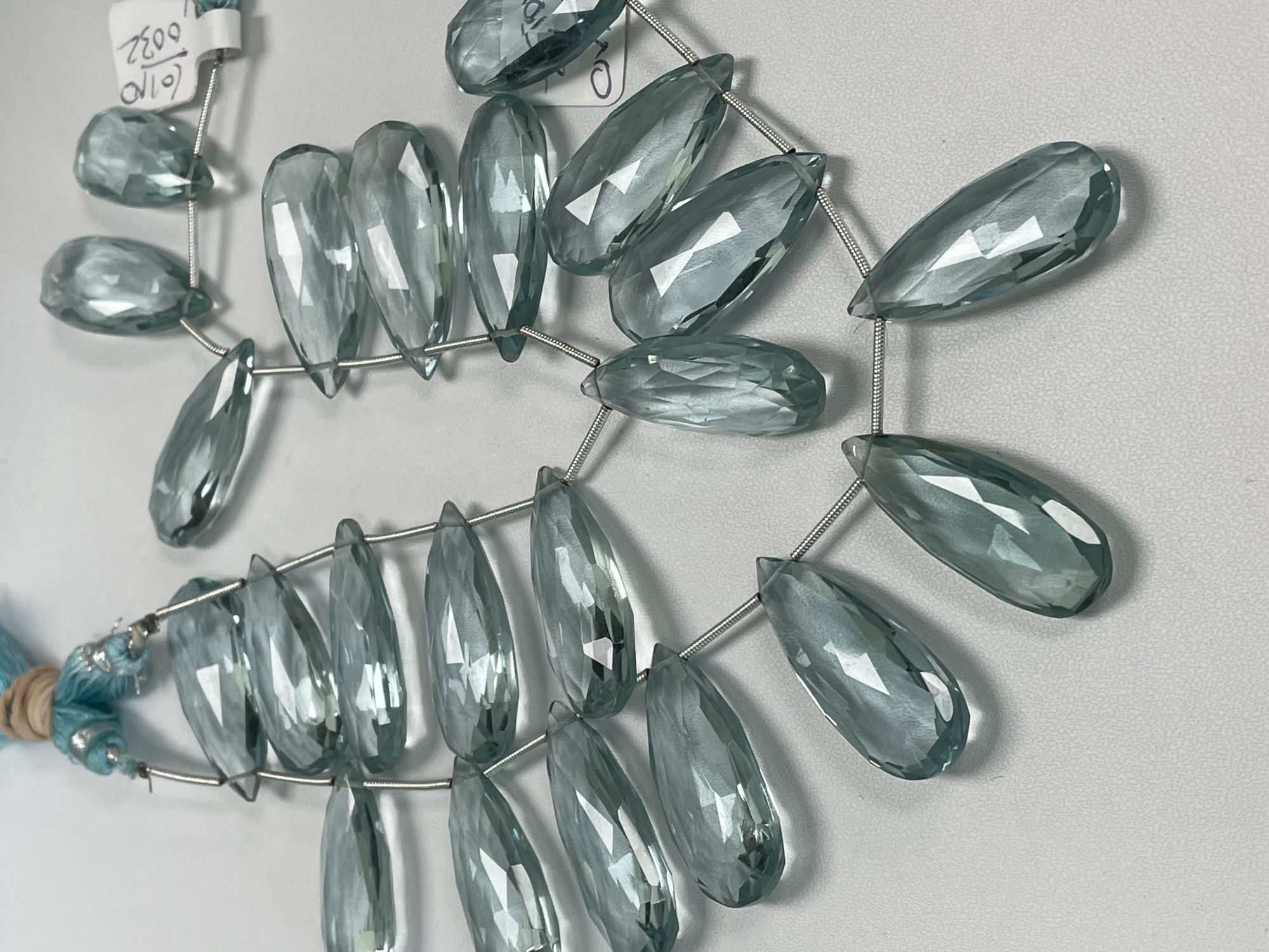 Aquamarine Hydro Quartz Pear Faceted