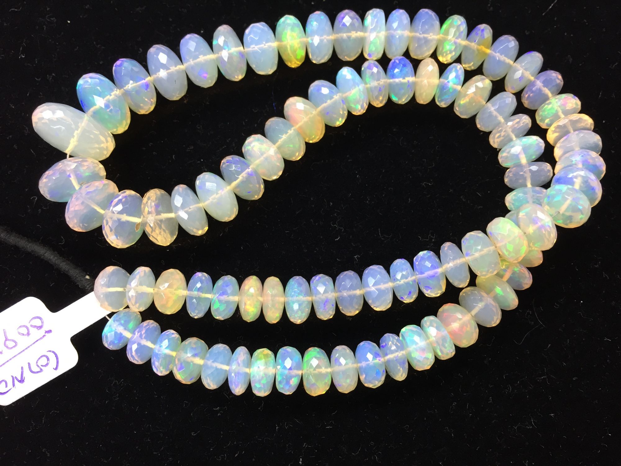 Ethiopian Opal  Rondelle  Faceted