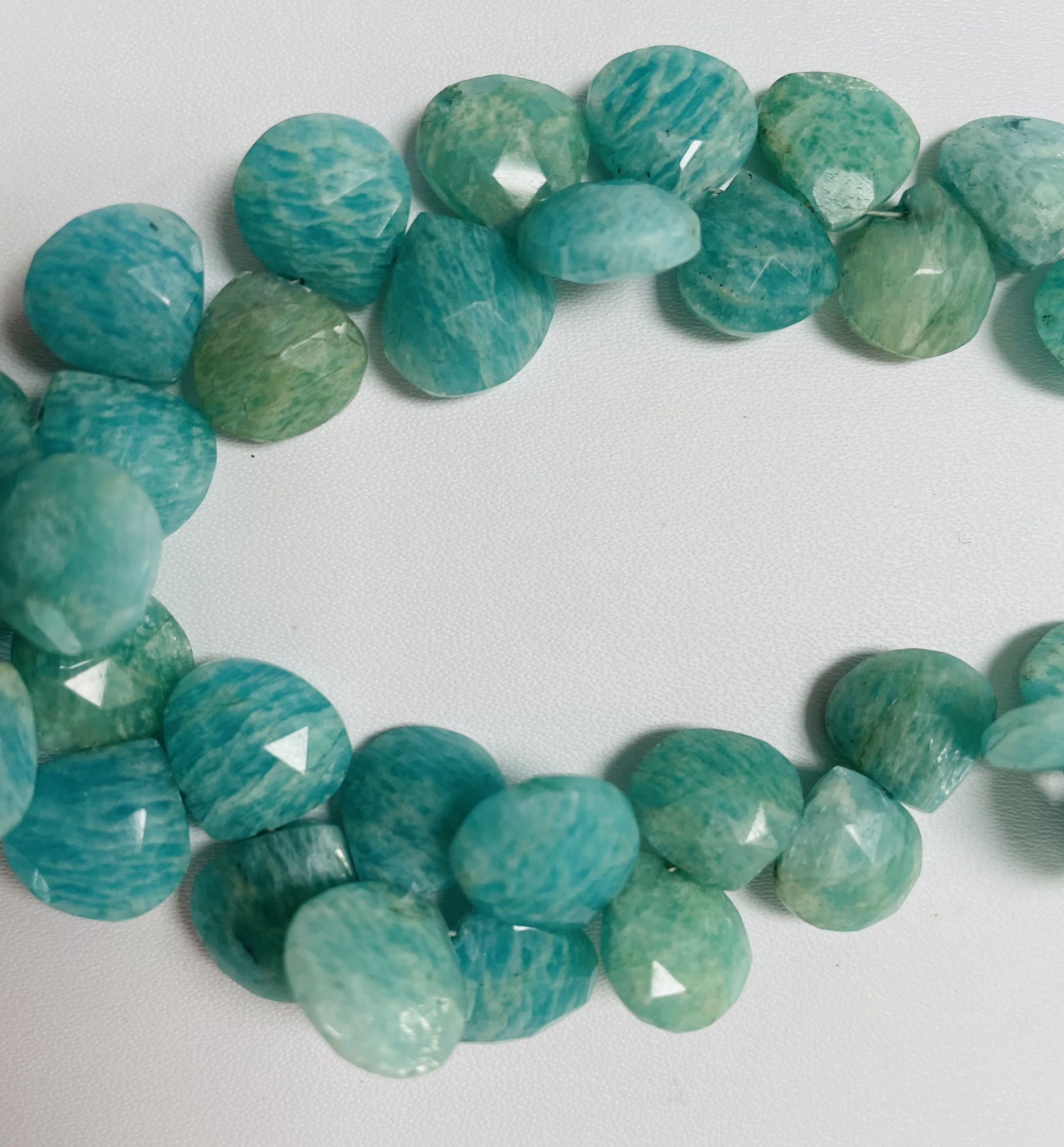 Amazonite Heart Faceted