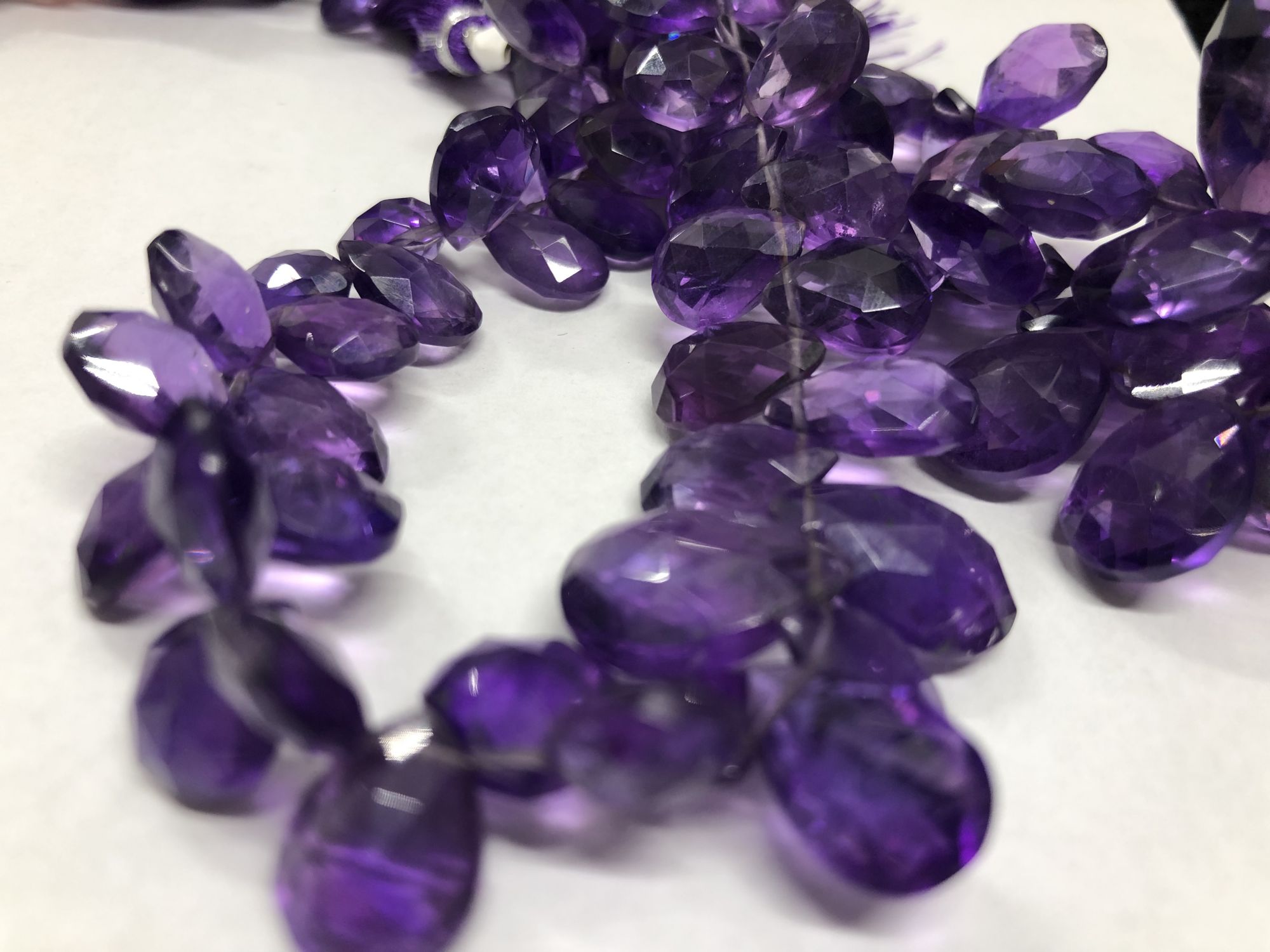 Amethyst Pears Faceted