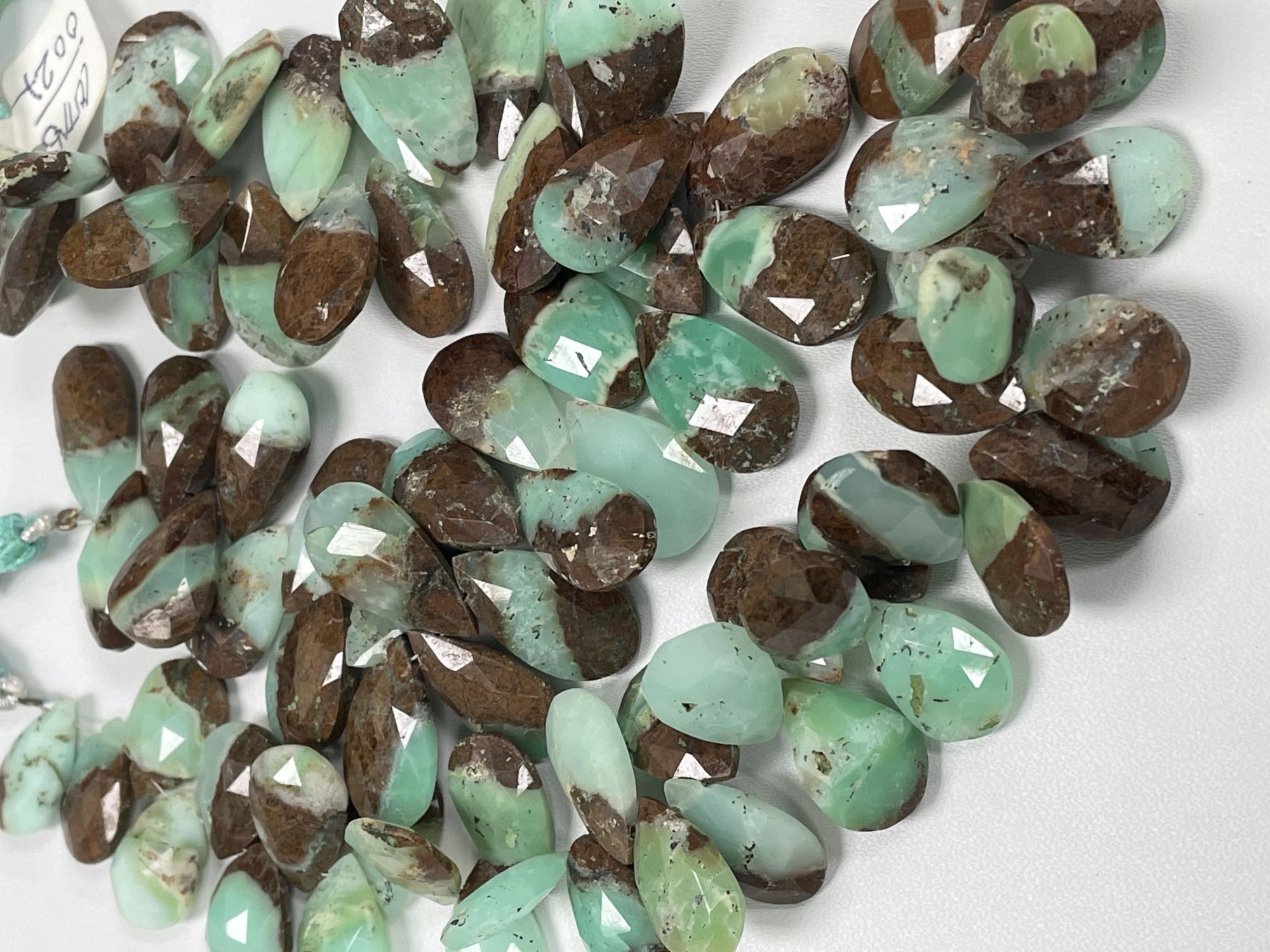 Chrysoprase Pears Faceted