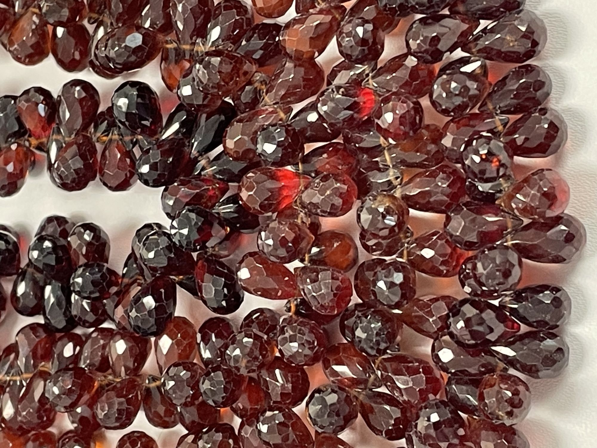 Hessonite Garnet Drop Faceted