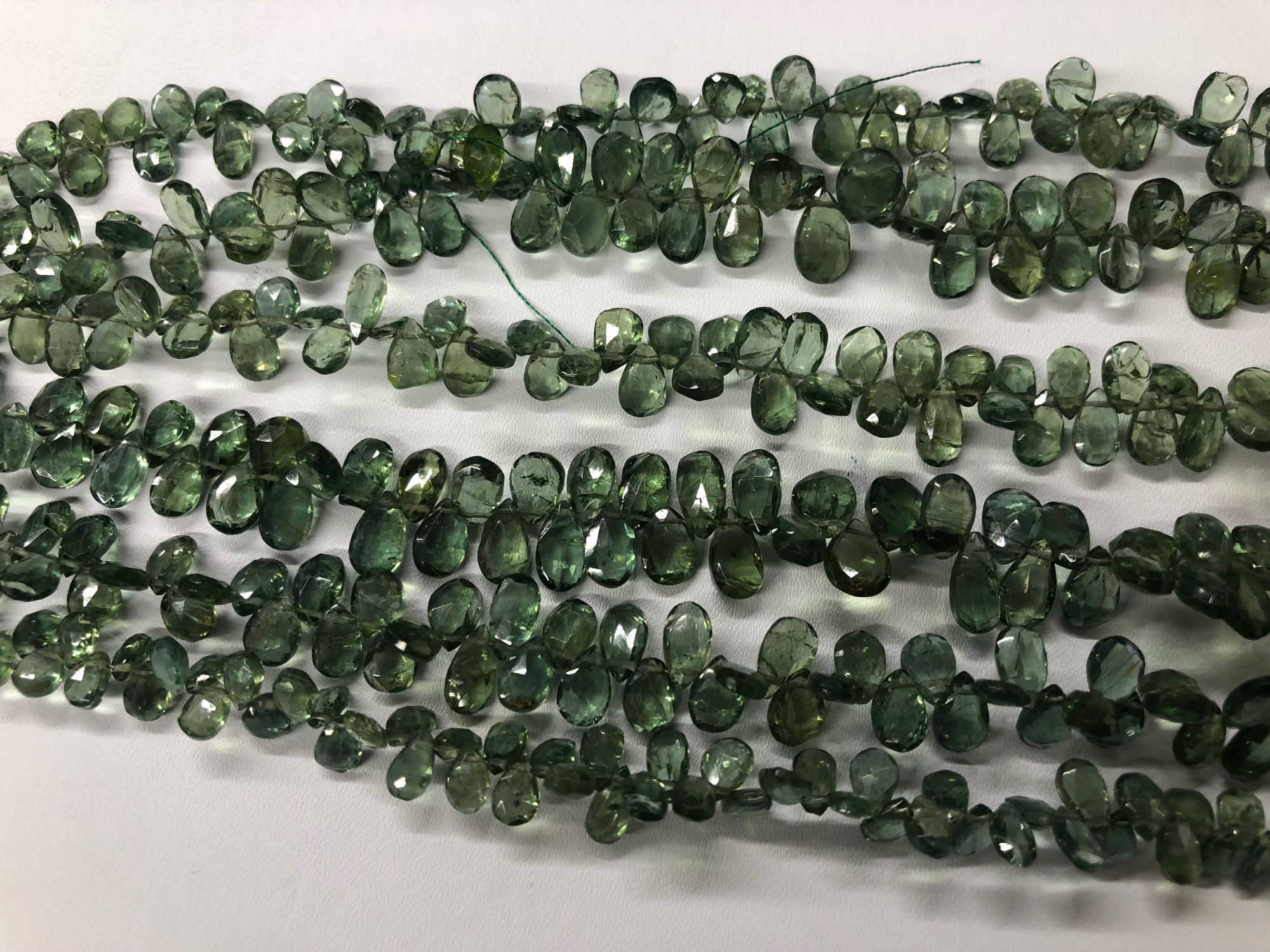 Green Apatite Pear Shape Faceted