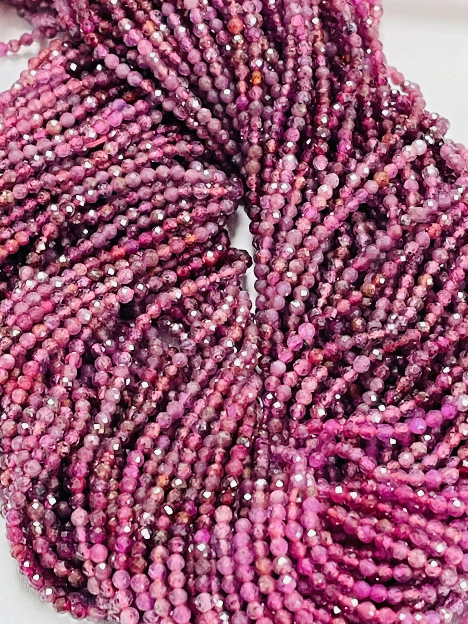 Shaded Ruby Rondelle Faceted