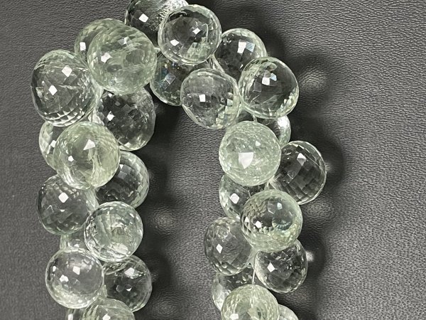 Green Amethyst Onion Faceted