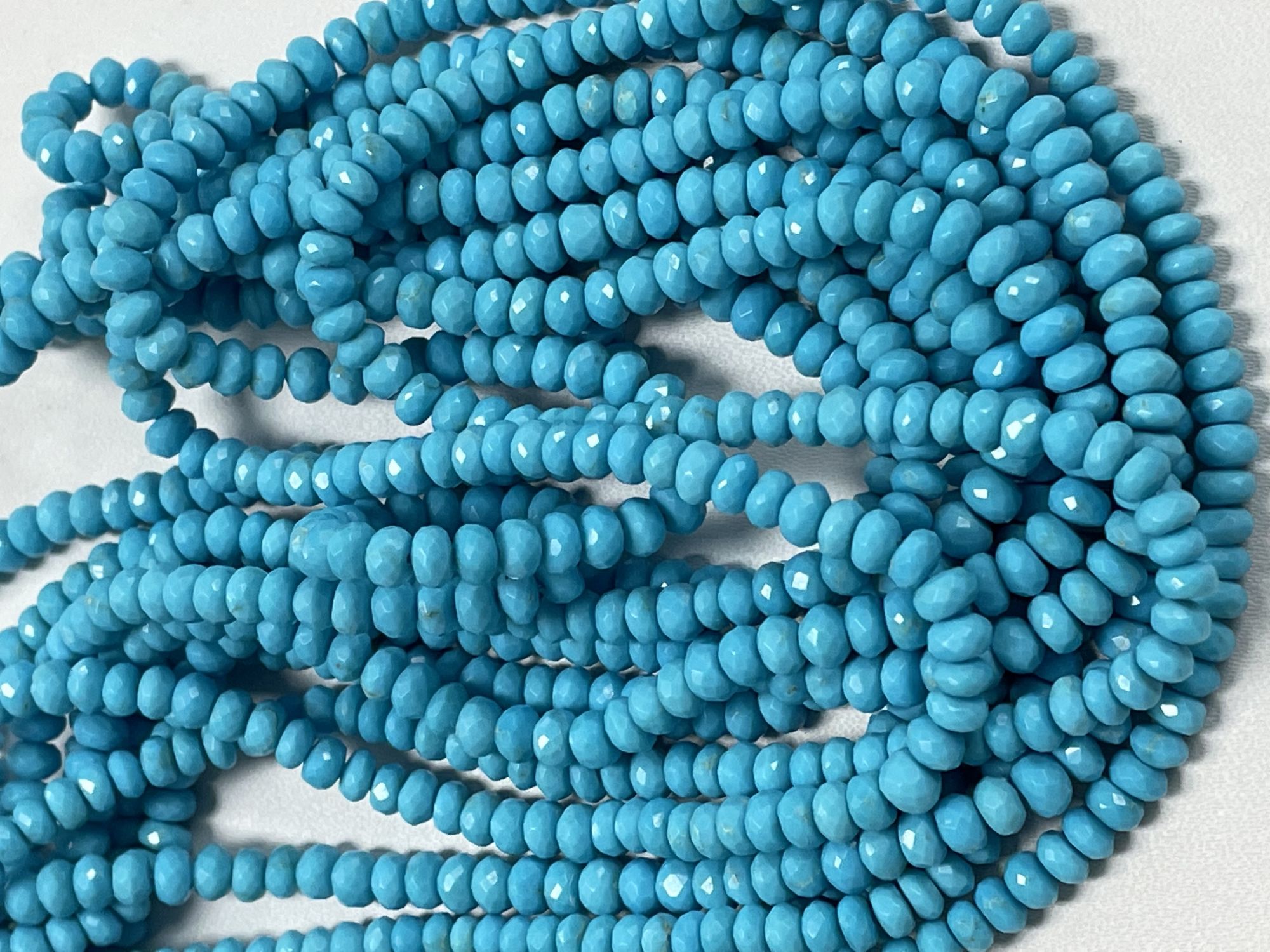 Turquoise Rondelle Faceted