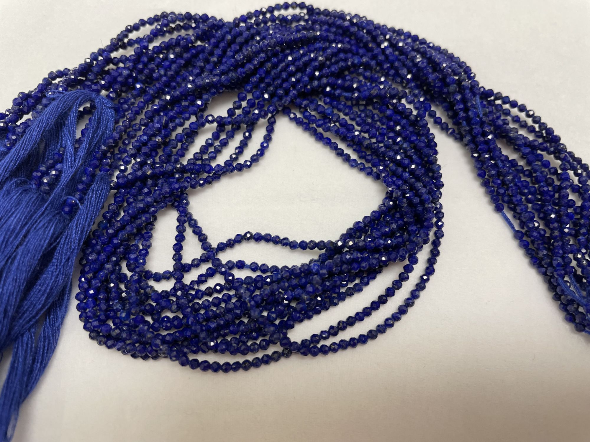 Lapis Rondelles Faceted