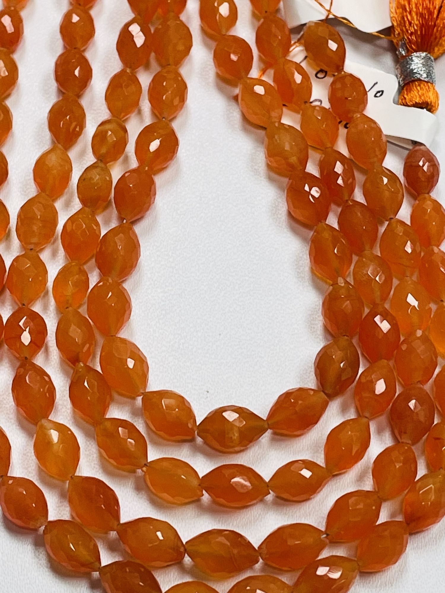 Carnelian Barrel Faceted