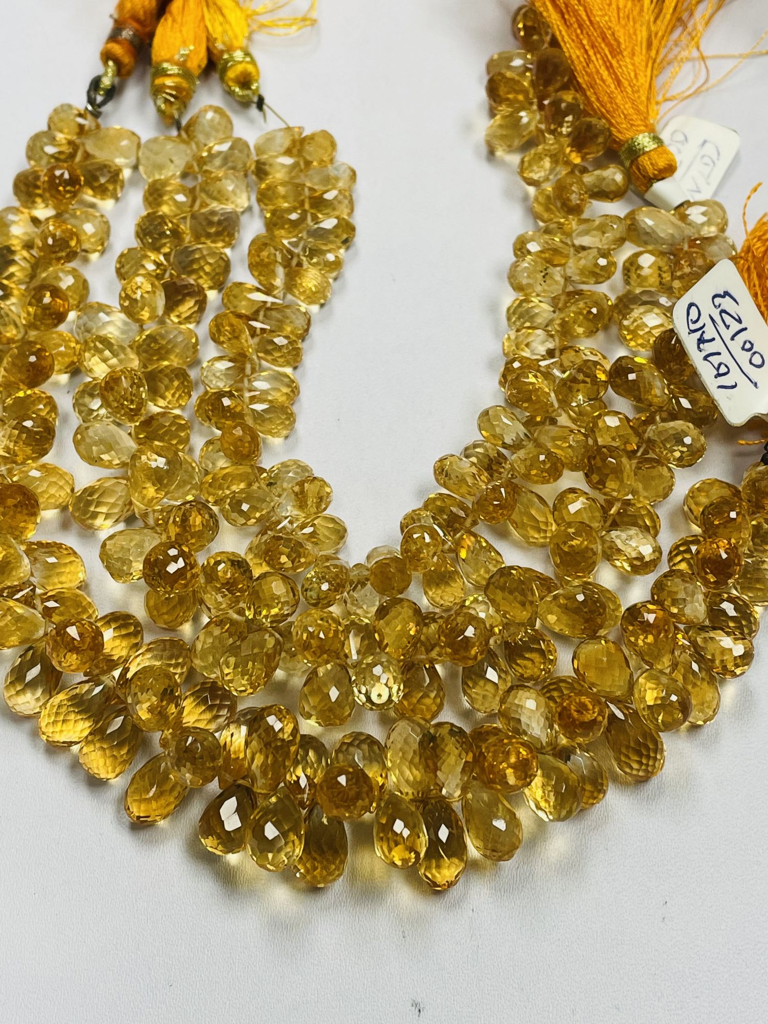 Citrine Drop Faceted