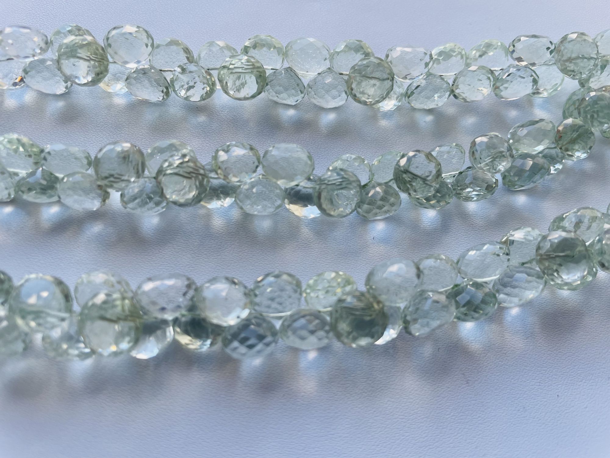 Green Amethyst Onions Faceted
