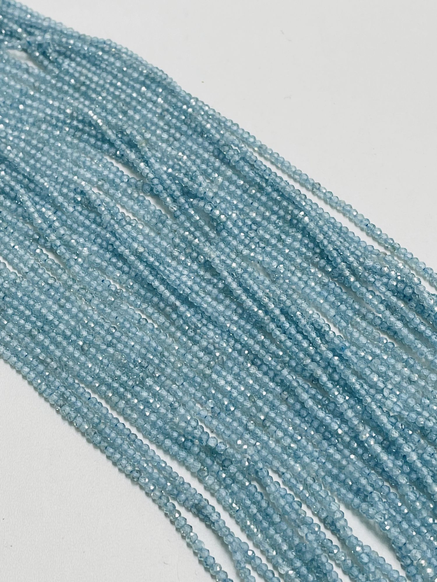 Natural Blue Zircon Rondelle Faceted