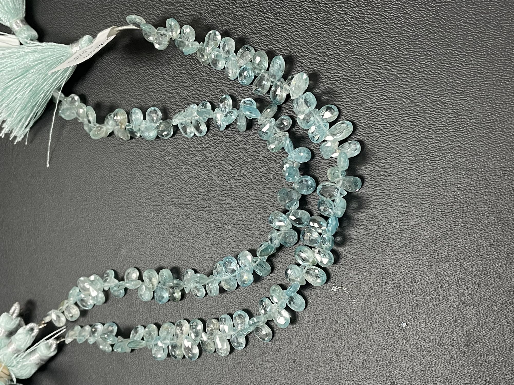 Blue Zircon Pear Faceted