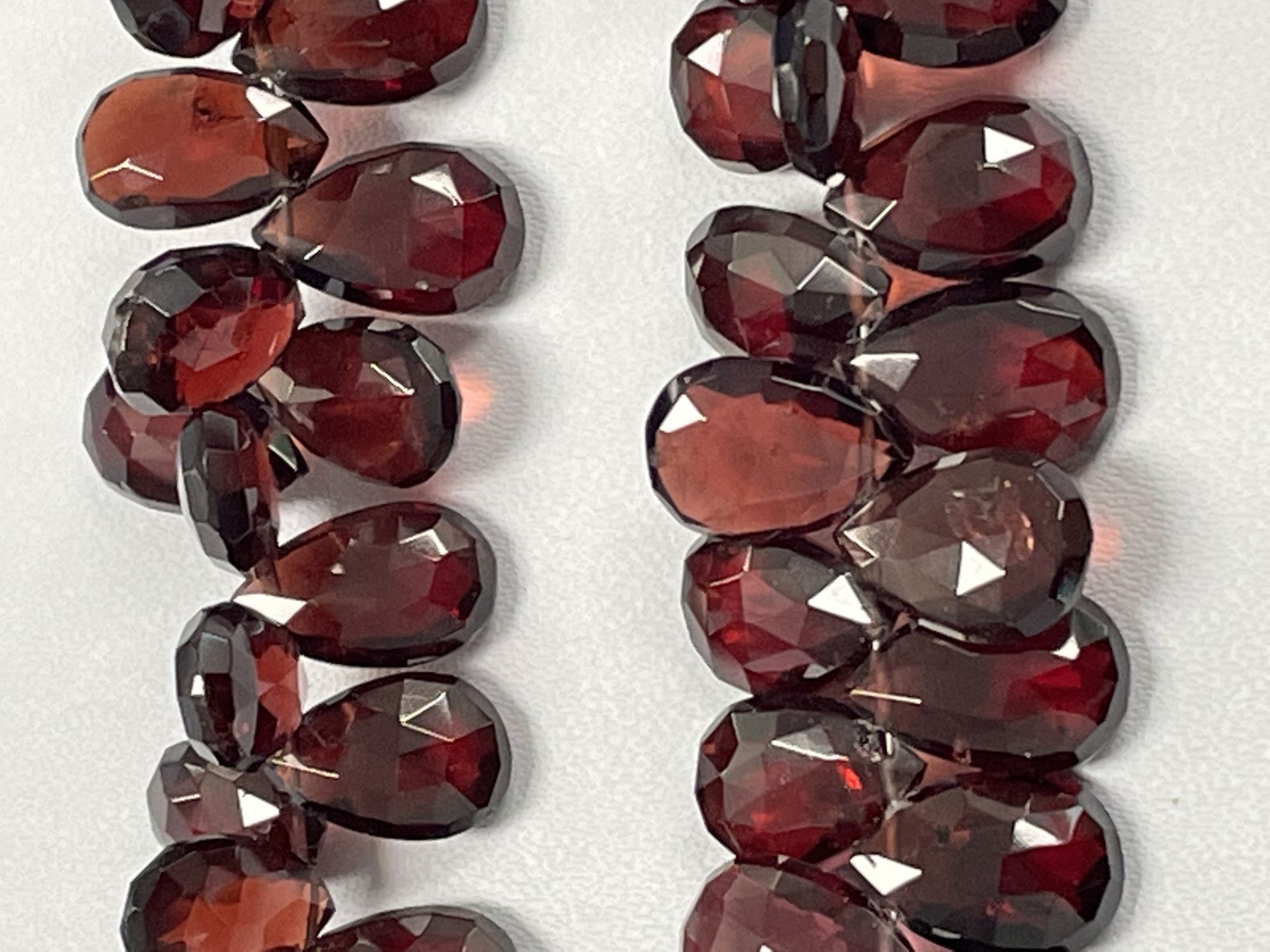 Red Garnet Pear Faceted