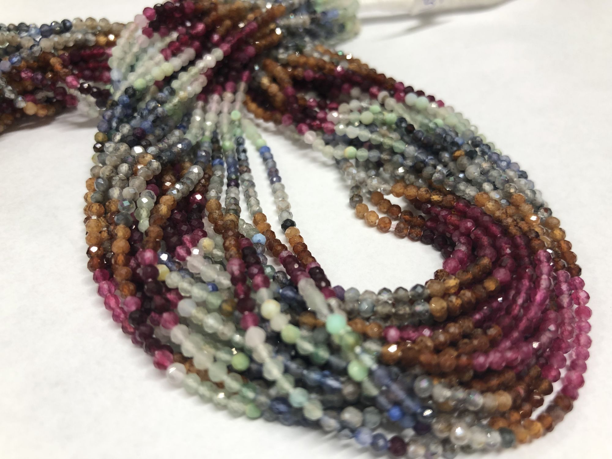 Multi Quartz Rondelles Faceted