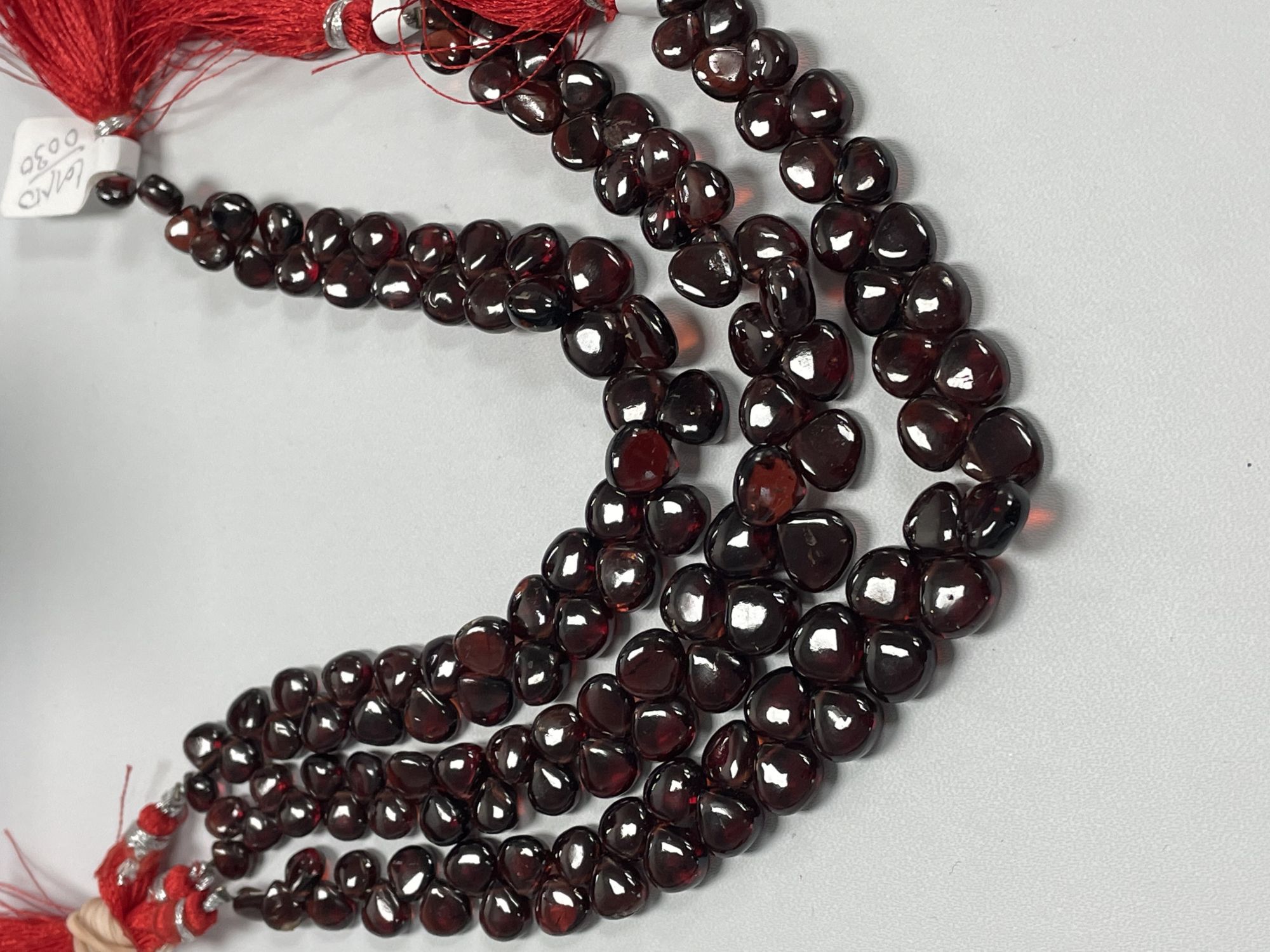 Red Garnet Heart Smooth