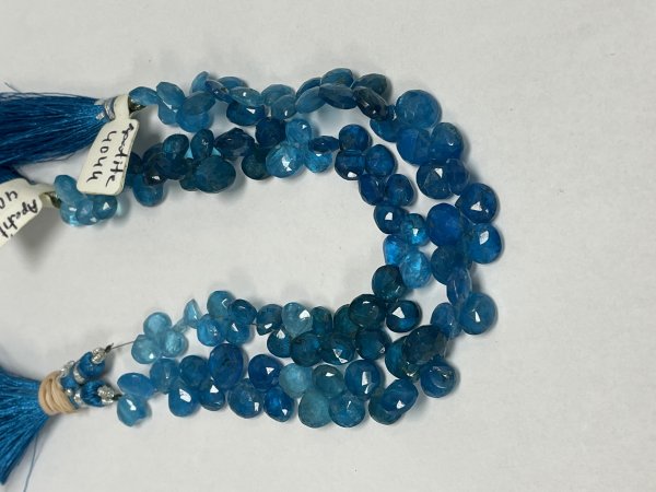 Shaded Blue Apatite Heart Faceted