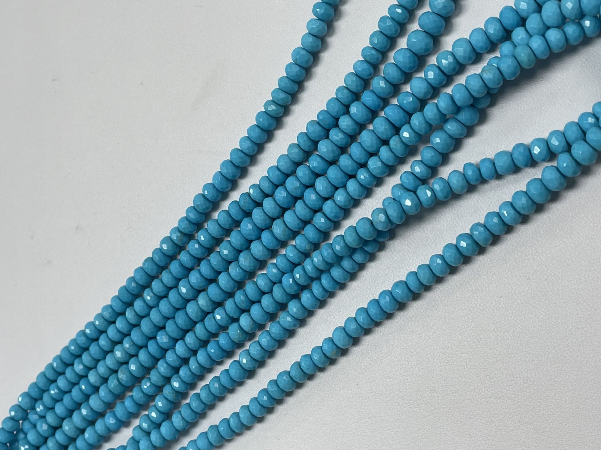 Turquoise Rondelle Faceted