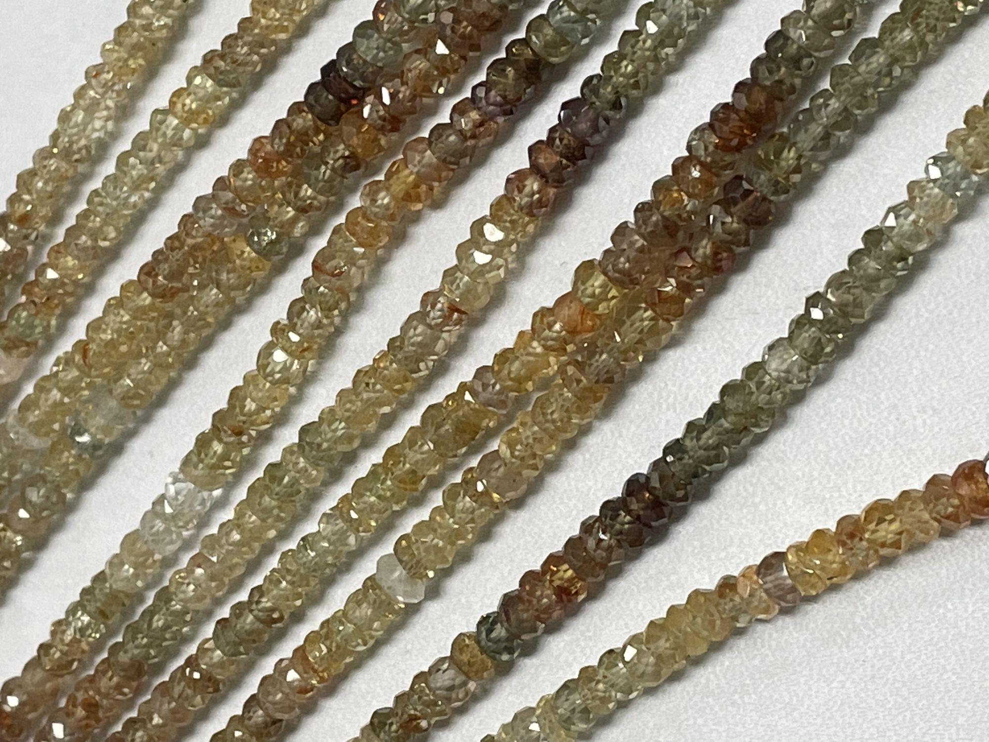 Multi Zircon Rondelle Faceted